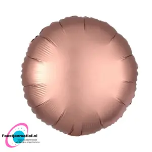 Folieballon basic rond roze-goud, 40cm