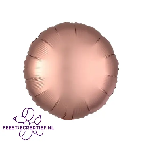 Folieballon basic rond brons, 40cm 1 Folieballon basic rond brons, 40cm