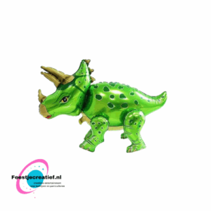 Folieballon dinosaurus triceratops groen, 54x91cm