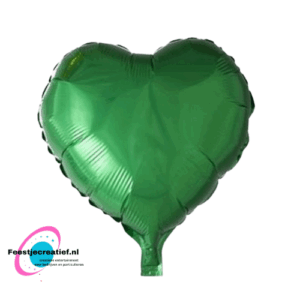 Folieballon basic hart lichtgroen, 40cm
