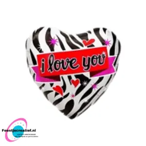 Folieballon kus "I Love You", 58x51cm