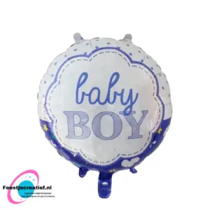 Folieballon geboorte jongen "Baby boy", 40cm