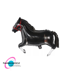 Folieballon paard zwart, 40cm