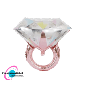 Folieballon XL ring roze-goud, 68x60cm
