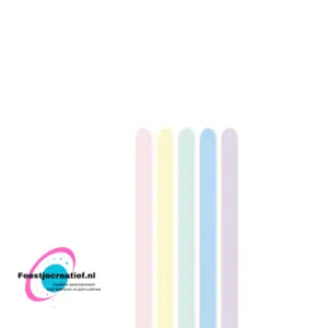 Modelleerballonnen Sempertex 260 pastel mat assorti - 100 stuks