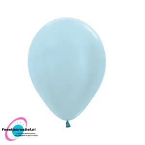 Latex ballonnen rond satin blue, 12inch - 12 stuks