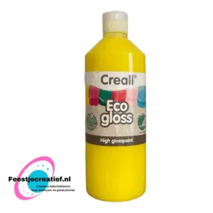 Creall eco gloss/glans verf geel, 500ml