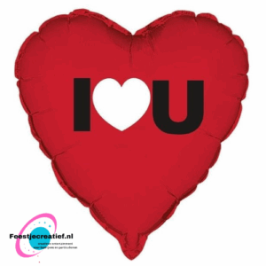Folieballon hart "I♥You", 45cm