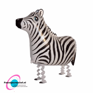 Wandelende ballon/airwalker zebra, 65x43cm