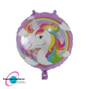 Folieballon eenhoorn/unicorn paars, 40cm
