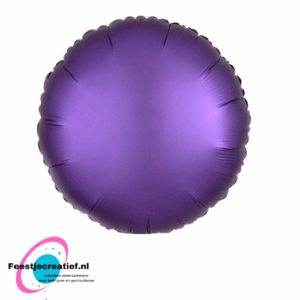 Folieballon basic rond paars, 40cm