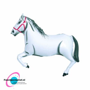 Folieballon paard wit, 40cm