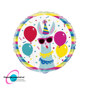 Folieballon Happy birthday Lama