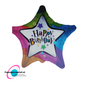 Folieballon Happy birthday ster