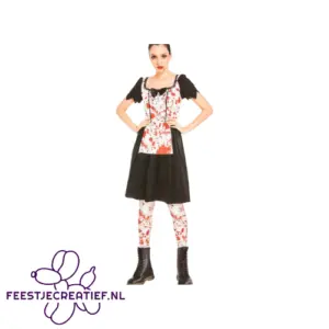 Carnaval kostuum bloody bride maat 110