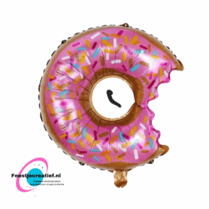 Folieballon donut roze