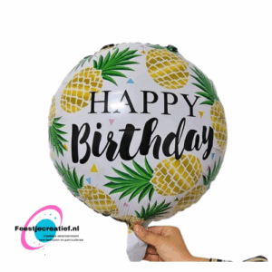 Folieballon Happy birthday Ananas