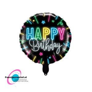 Folieballon Happy birthday neon