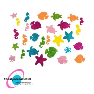 Knutselstickers zeedieren - 75 stuks