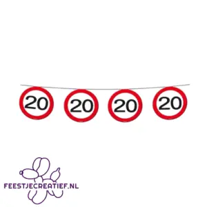 Slinger verkeersbord 20 jaar, 12 meter
