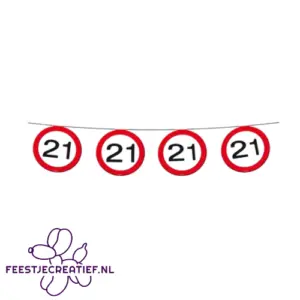 Slinger verkeersbord 21 jaar, 12 meter