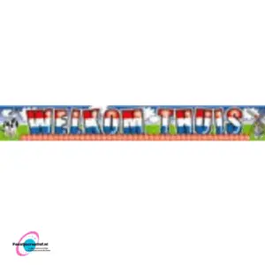 Foliebanner "Welkom thuis" Hollandse stijl