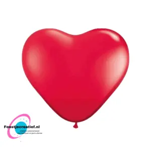 Latex ballonnen hartjes rood - 8 stuks