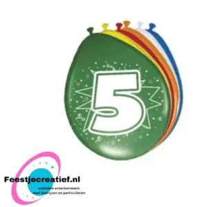 Latex ballonnen 5 jaar, 30cm - 8 stuks