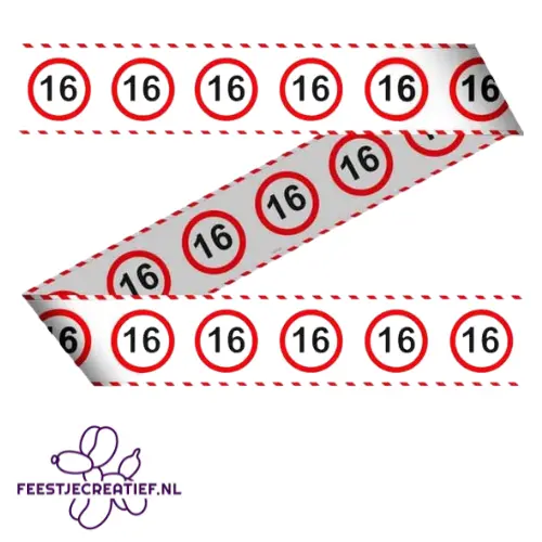 Partytape/markeerlint/afzetlint 16 jaar, 15 meter 1 Partytape/markeerlint/afzetlint 16 jaar, 15 meter