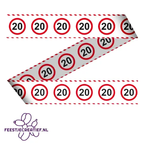 Partytape/markeerlint/afzetlint 20 jaar, 15 meter 1 Partytape/markeerlint/afzetlint 20 jaar, 15 meter