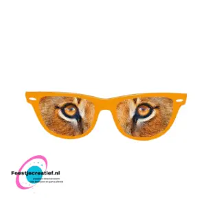 Bril oranje leeuw