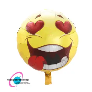 Folieballon smiley verliefd