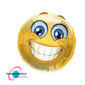 Folieballon smiley blij