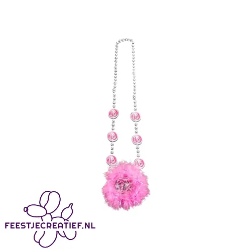 Feestketting sweet 16 roze 1 Feestketting sweet 16 roze