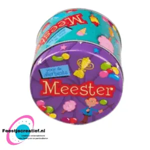 Snoepblik meester 9cm