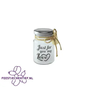 Decoratielicht "Just for you my Love", 5x8.5cm