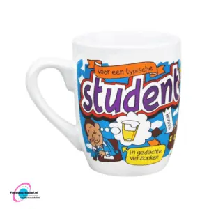 Cartoon mok "Voor een typische student"