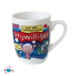Cartoon mok "Voor de beste vrijwilliger"
