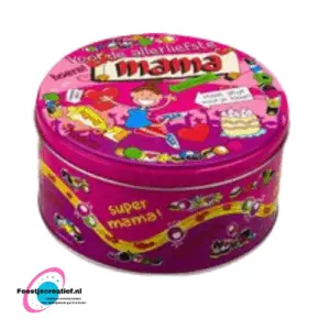 Snoepblik "Voor de allerliefste mama", 14cm