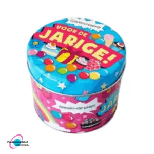 Snoepblik voor de jarige 9cm