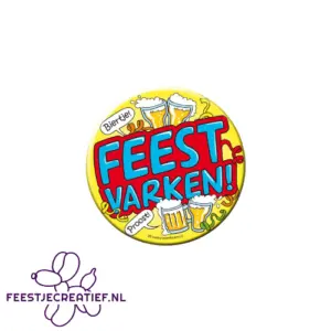 Buttons 28 Button XL "feestvarken!"