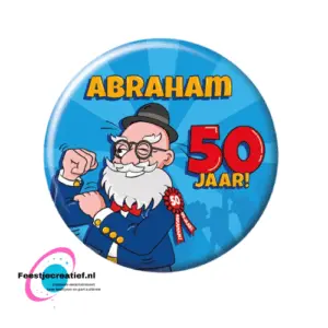 Button klein "Abraham 50 jaar!"