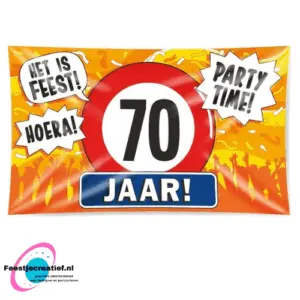 XXL gevelvlag "70 jaar!", 150x90cm