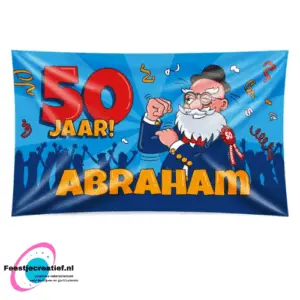 XXL gevelvlag "50 jaar! Abraham", 150x90cm