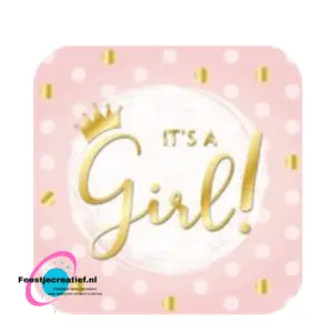 Deurbord/huldeschild "It's a girl!"