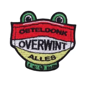 Strijkembleem/applicatie, carnaval Oeteldonk overwint alles