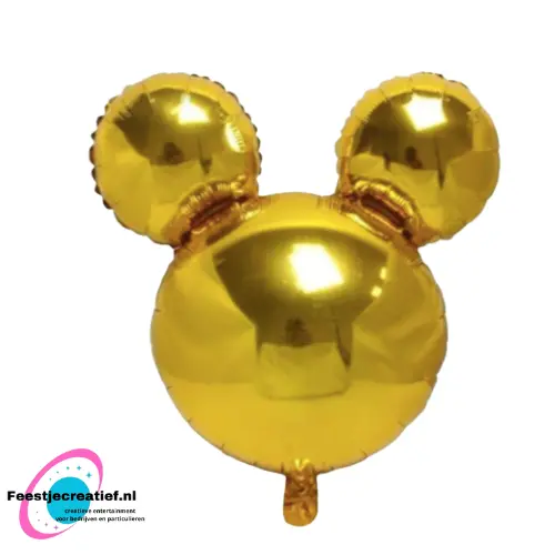 Folieballon Mickey Mouse goud 1 Folieballon Mickey Mouse goud