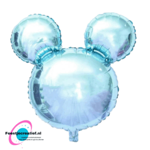 Folieballon mini Mickey Mouse blauw - 2 stuks
