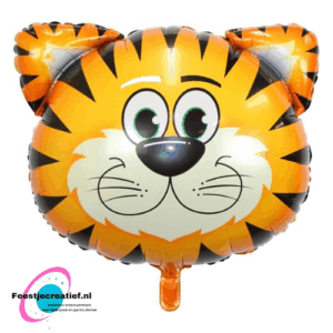 Folieballon mini tijgerhoofd - 2 stuks