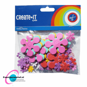 Knutselstickers bloemen - 70 stuks
